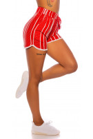 Trend hoge taille zomer shorts met print rood